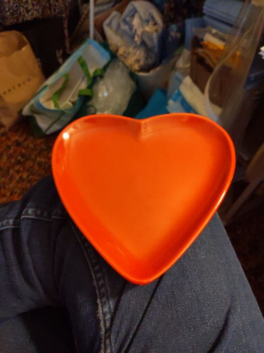 World Market Red Heart Dish