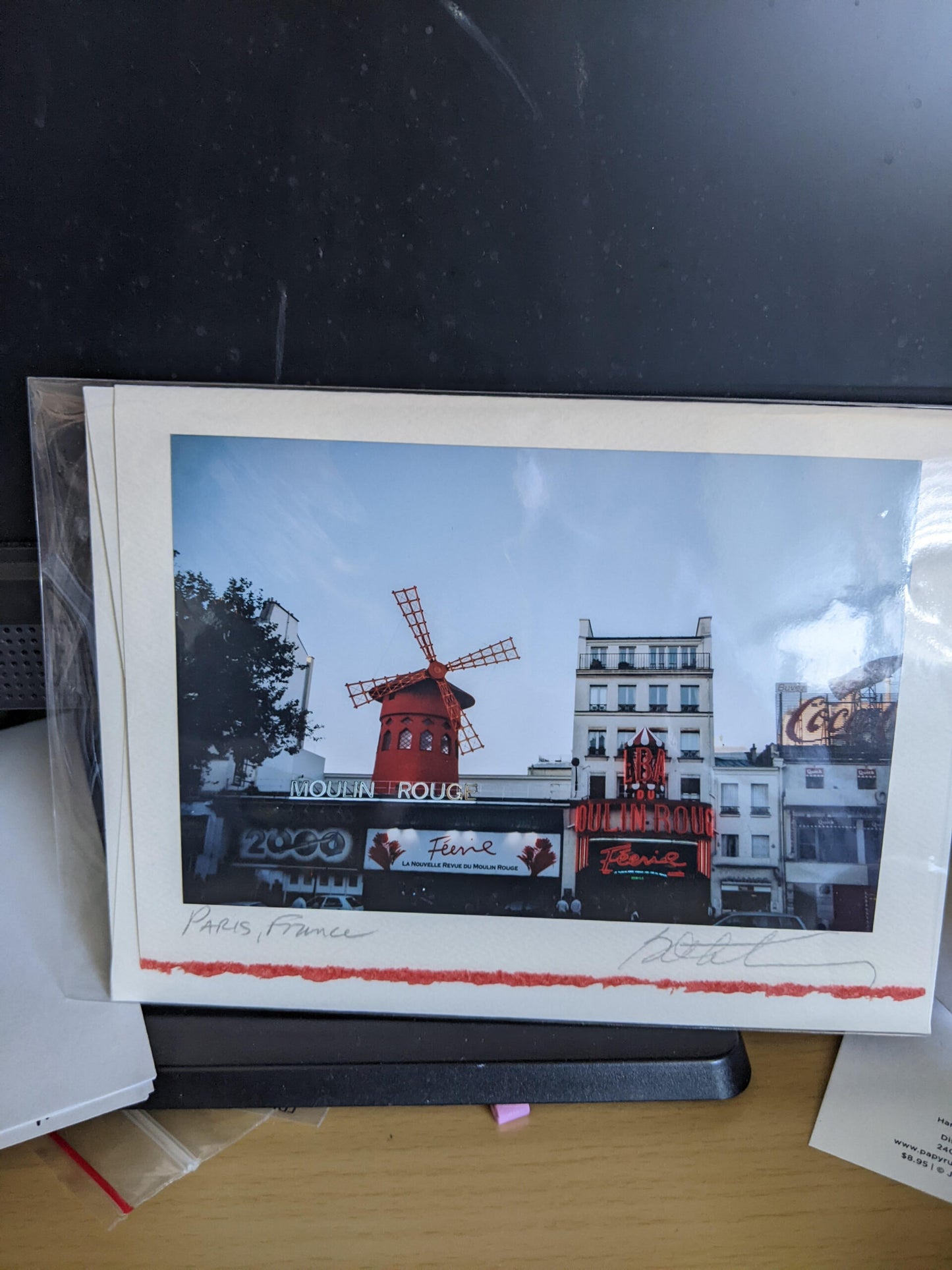 Red Windmill Blank Greeting Card