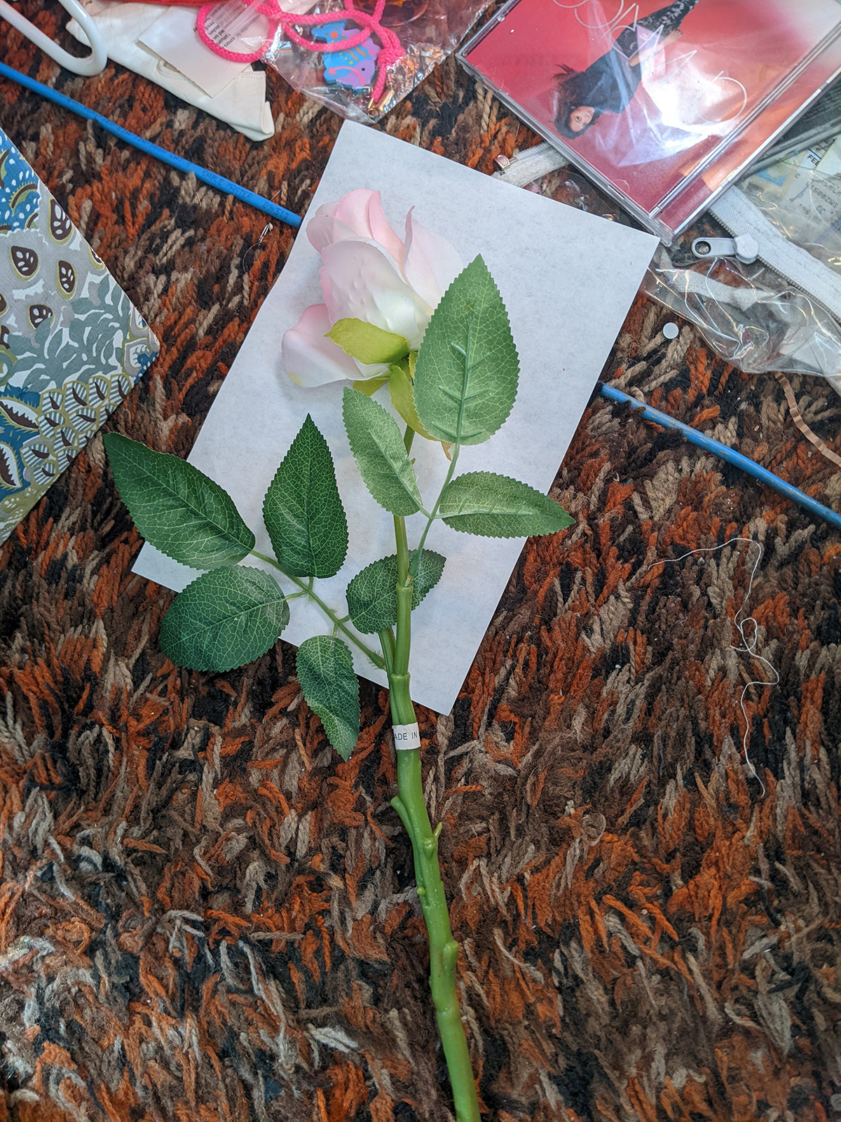 Beautiful Pink Silk Rose
