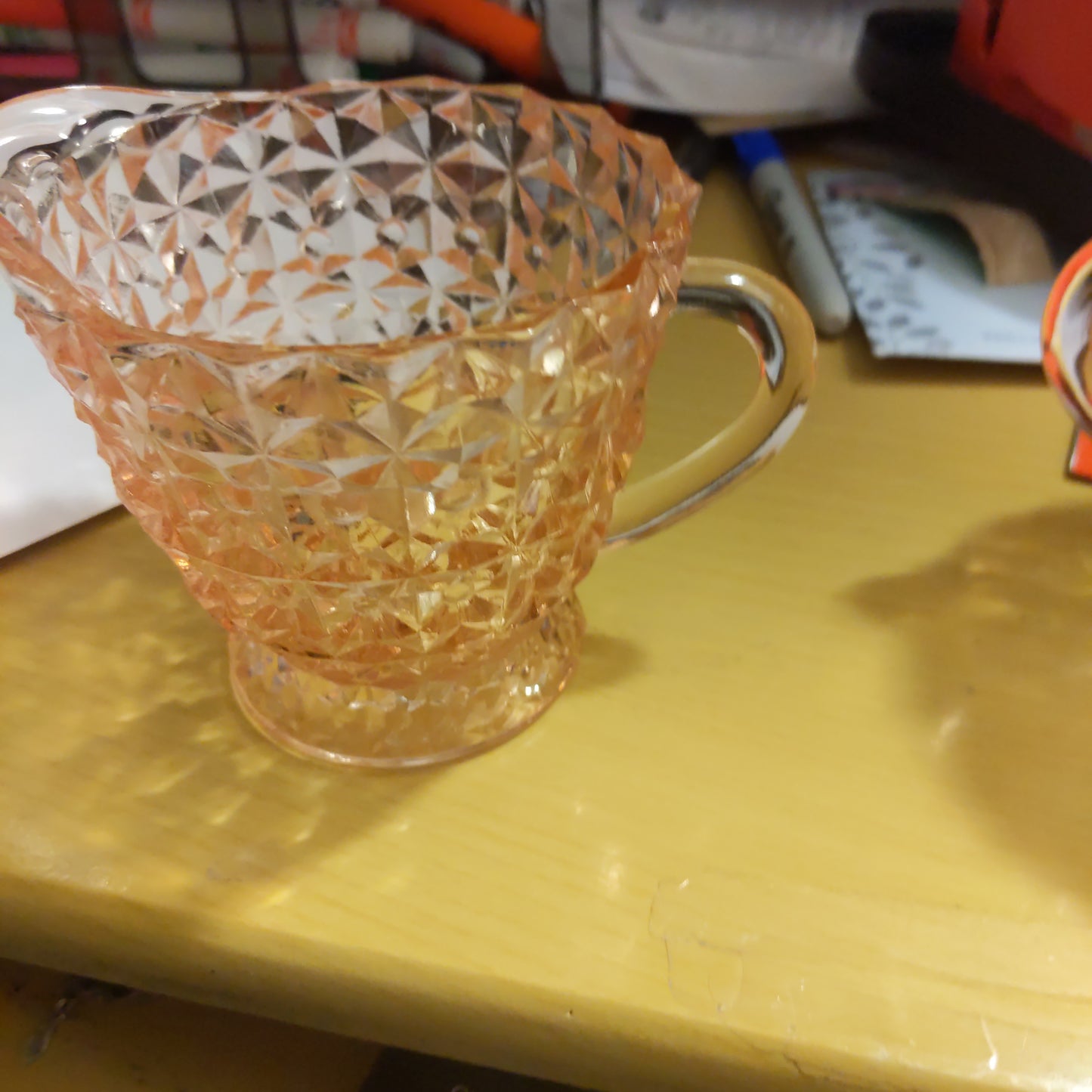 Pink Crystal Creamer Set