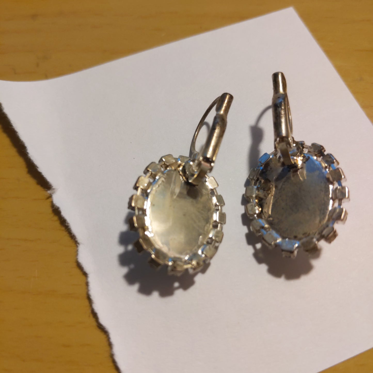 Large Pearl/Rhinestone Earrings
