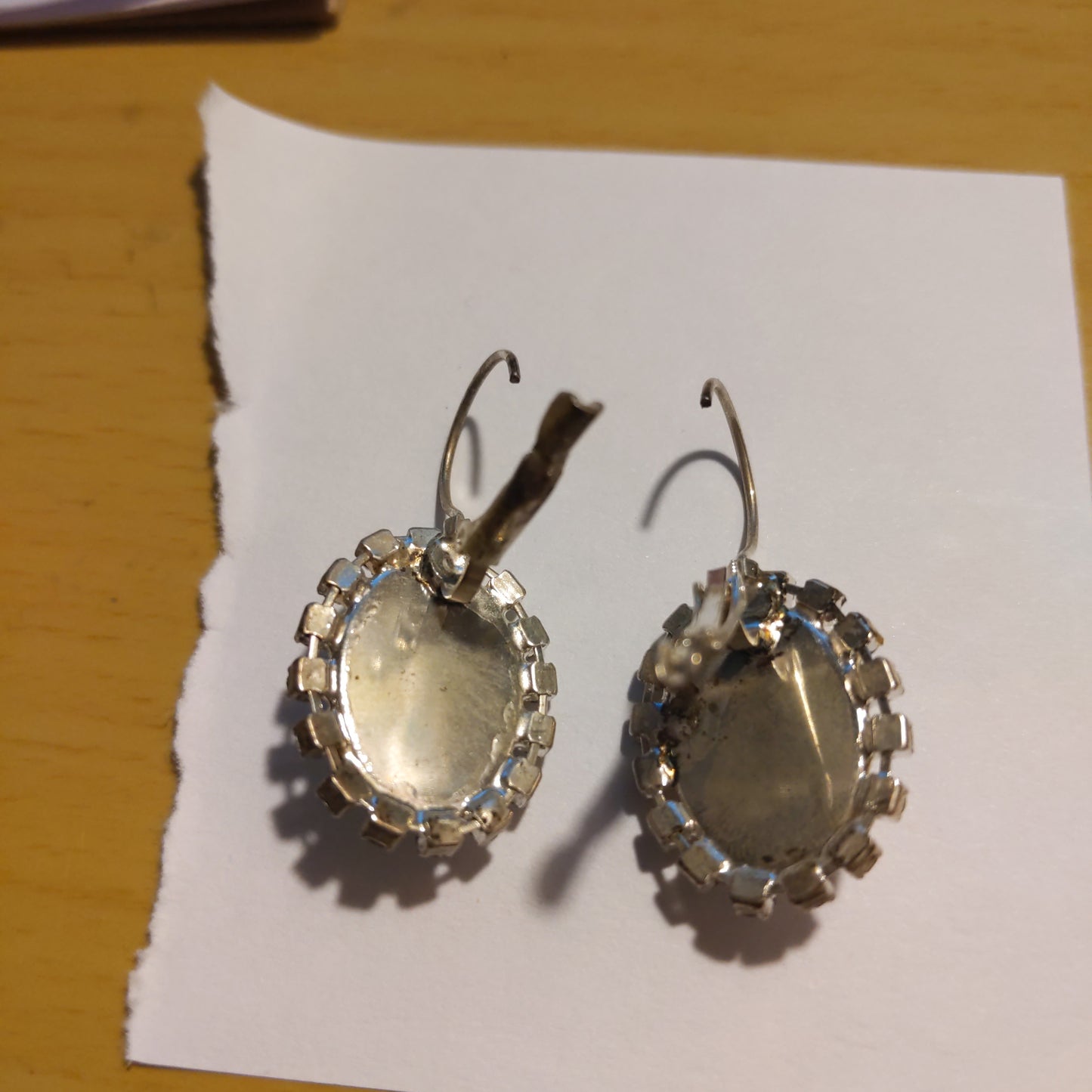 Large Pearl/Rhinestone Earrings