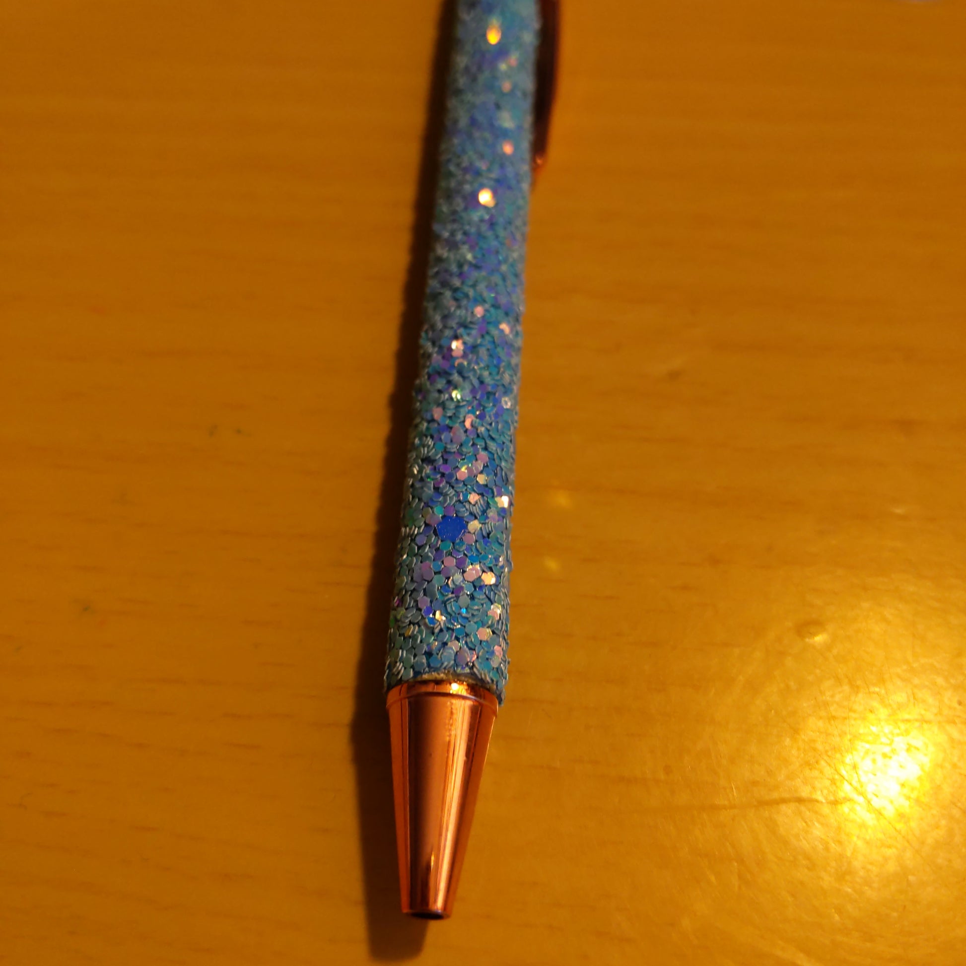 Blue Fancy Glitter Pen – shaaronusuniquestore