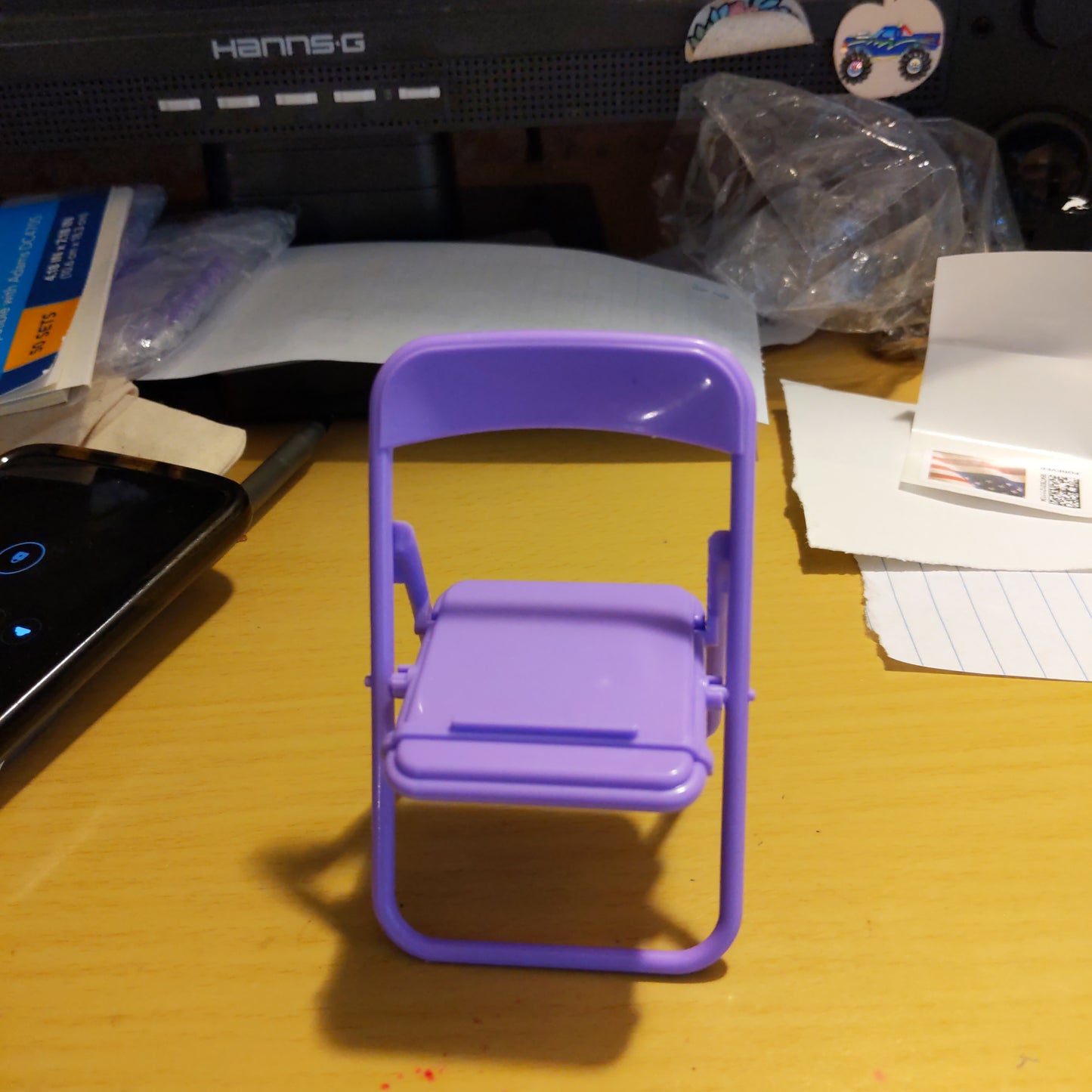 Purple Folding Chair For Cellphone