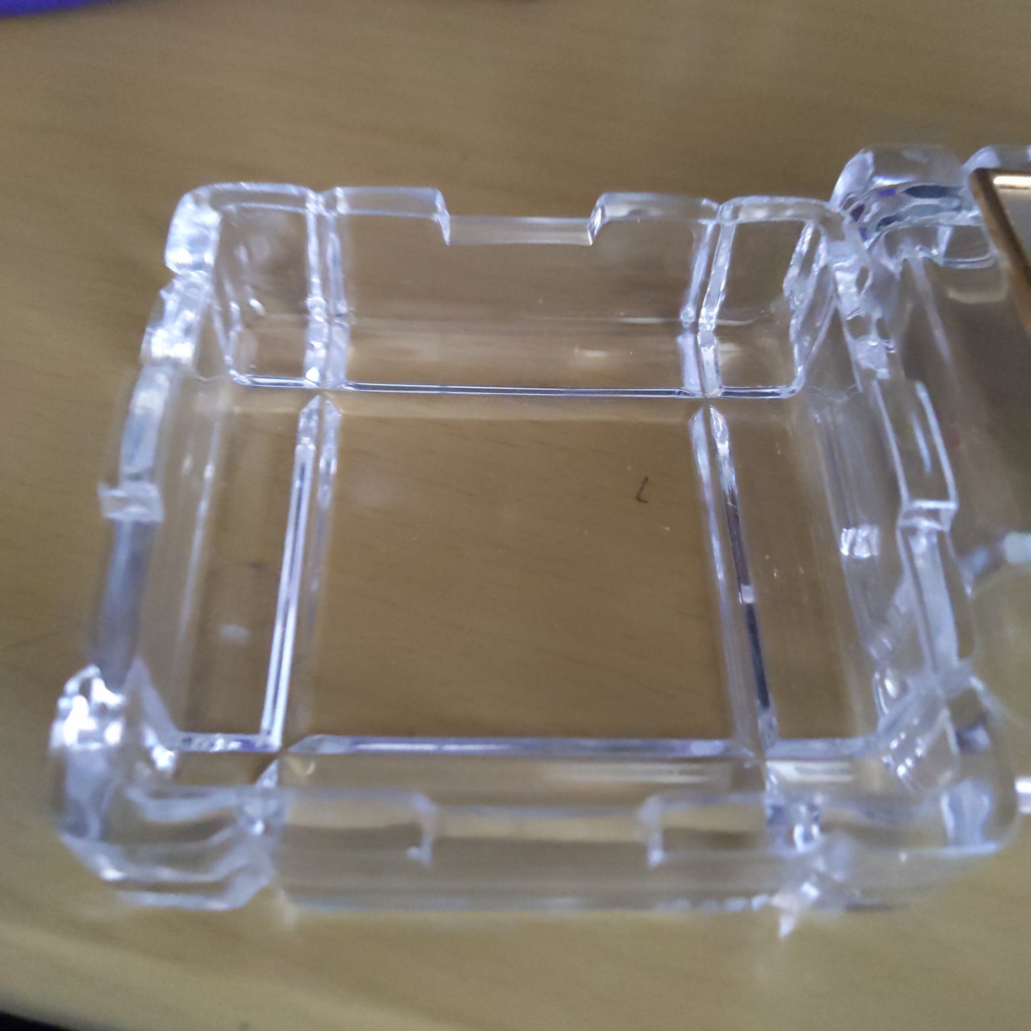Square Glass Decorative Trinket Box