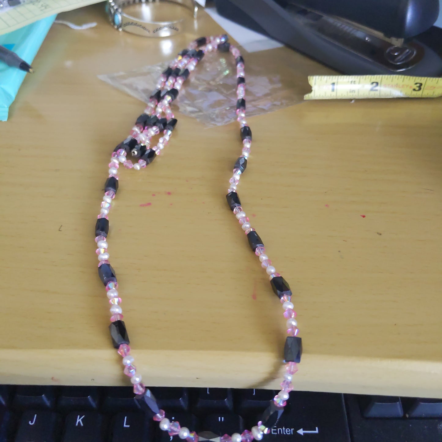 Magnetic Pink and White Necklace