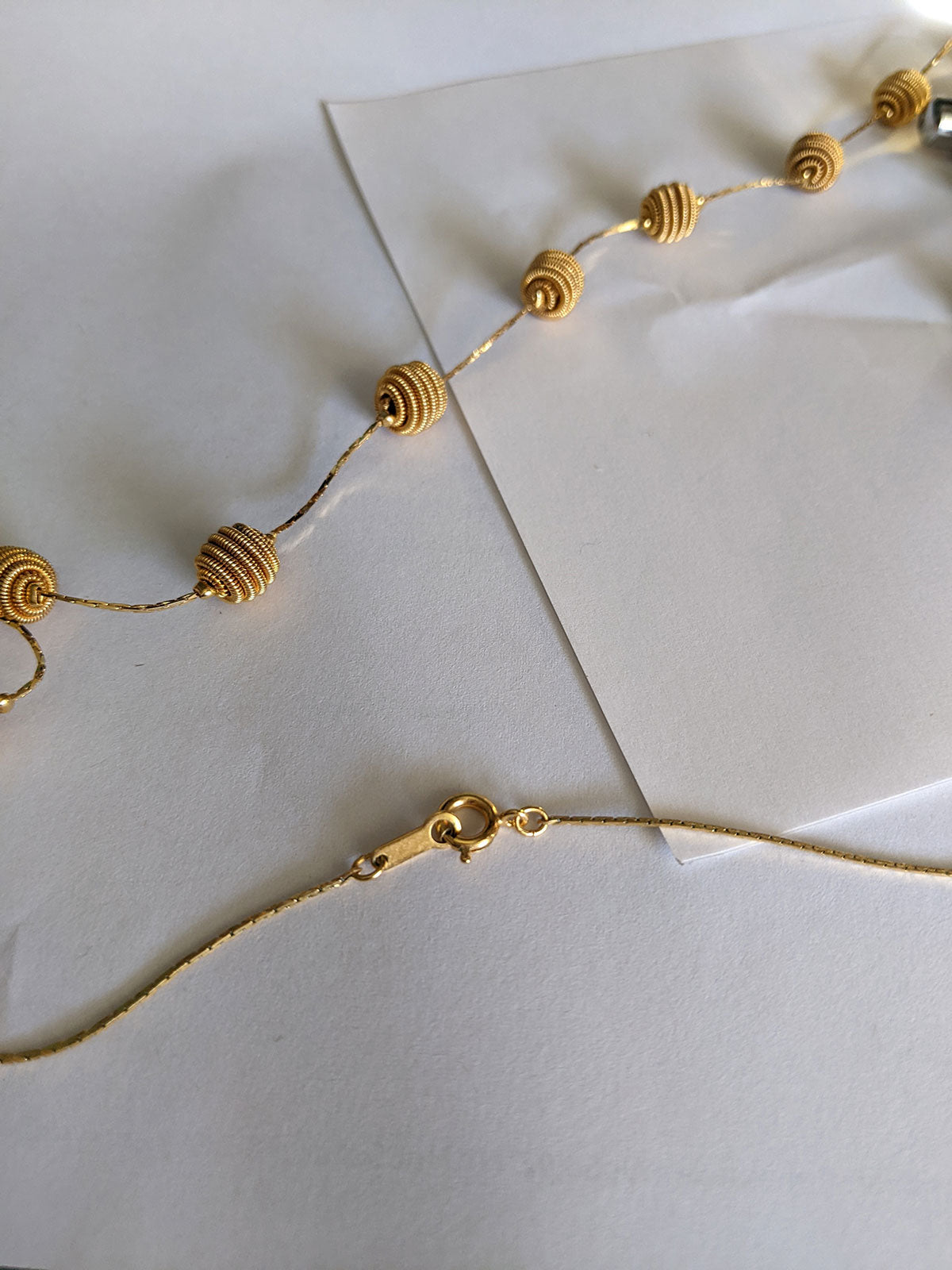 Long Wire Gold Wire Necklace
