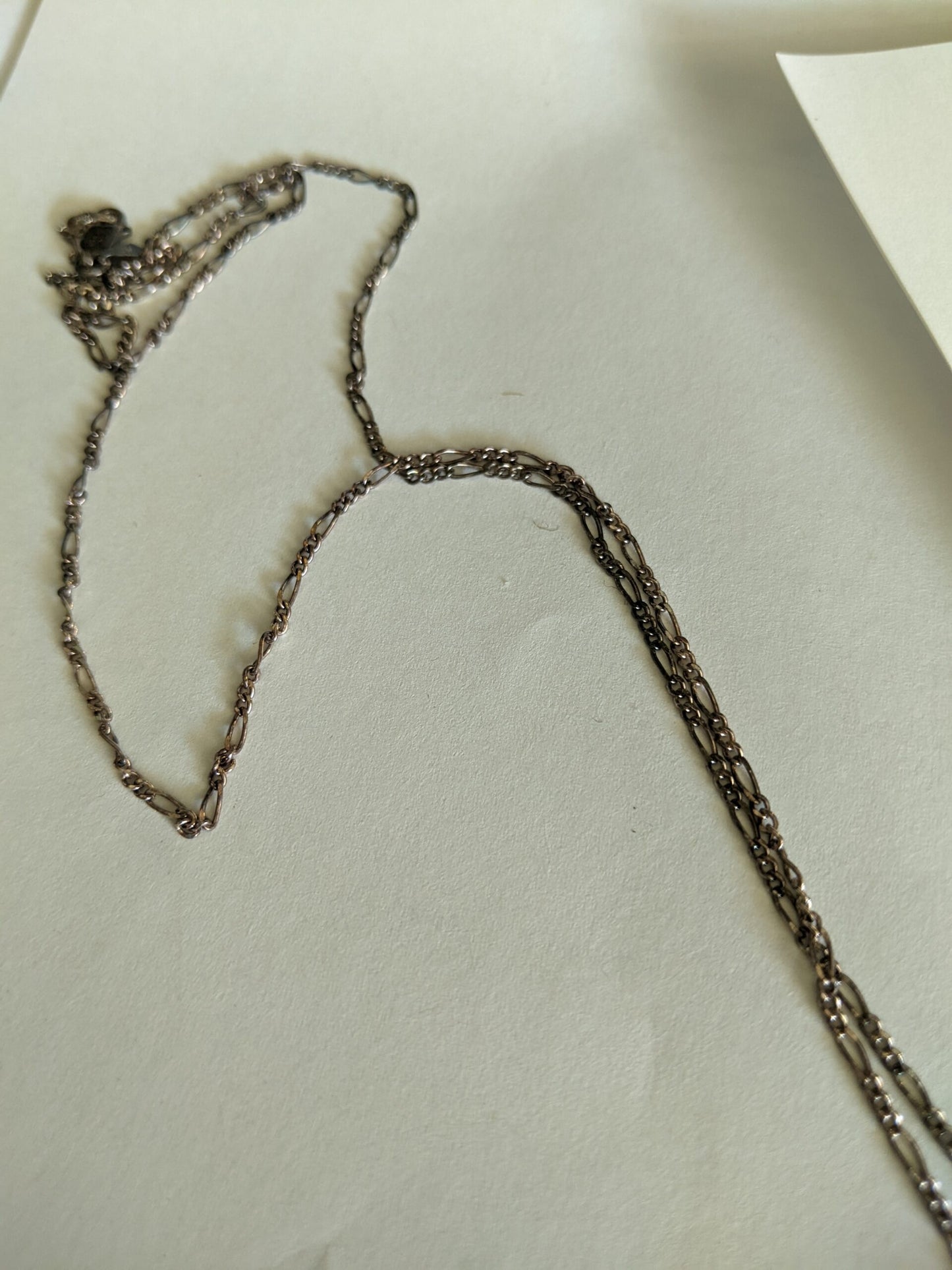 Long Chain Garnet Pendant Necklace