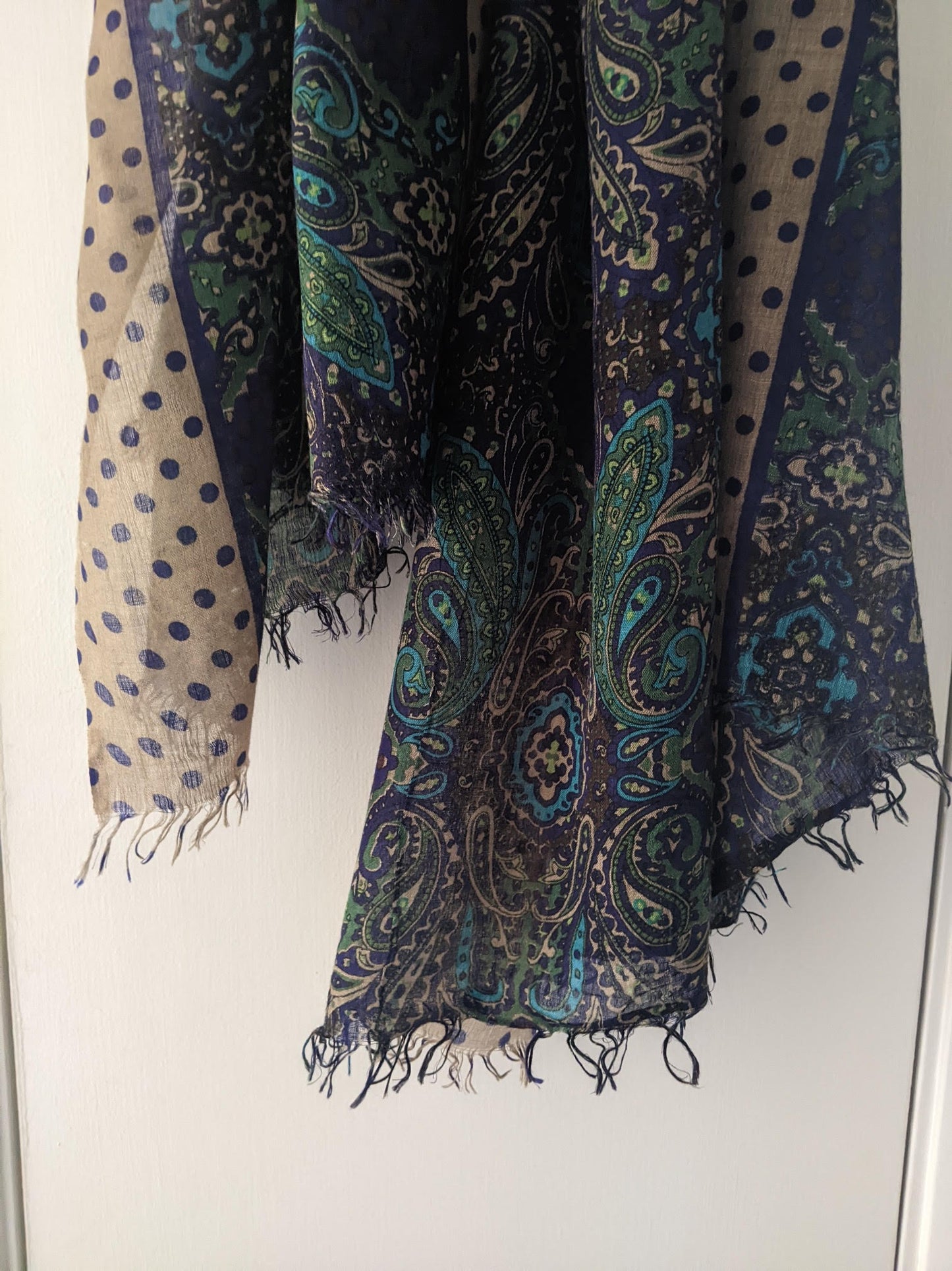 Paisley Blue And Brown Scarf