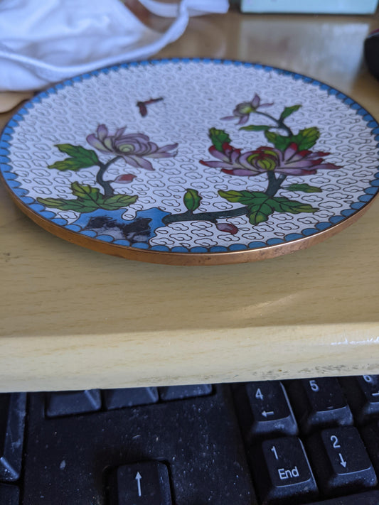Flower Metal Round Plate