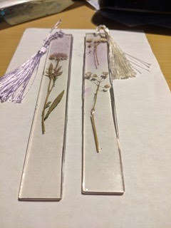 Handcrafted Clear Light Purple Bookmarks-NEW