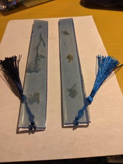 Handcrafted Blue Bookmarks-NEW