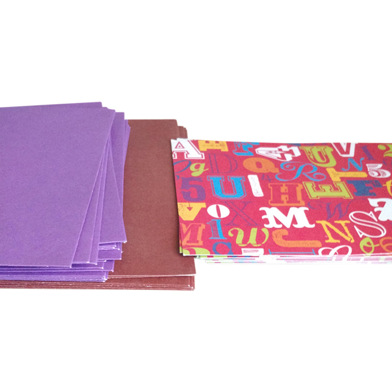 Square Note Cards with Assorted Colorful Envelopes