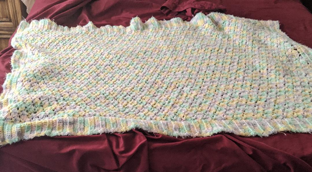 Large Long Colorful Baby Blanket