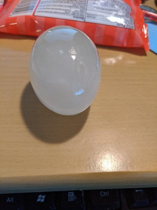 White Clear Glass Egg