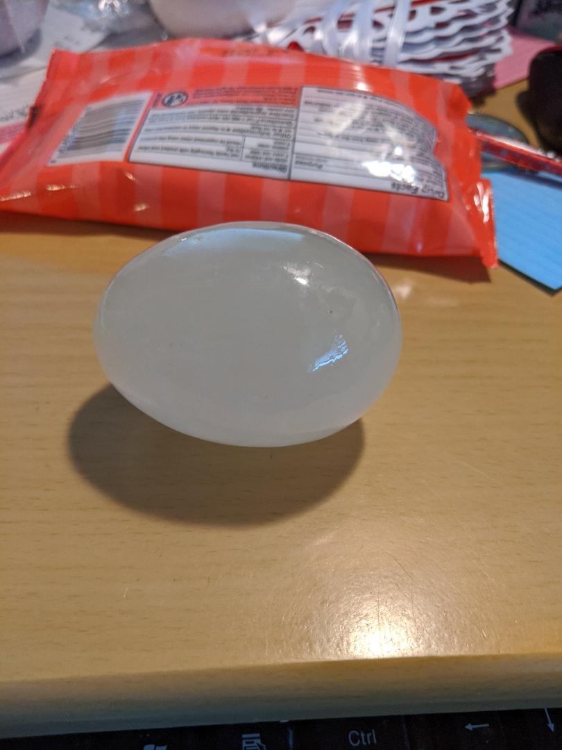 White Clear Glass Egg