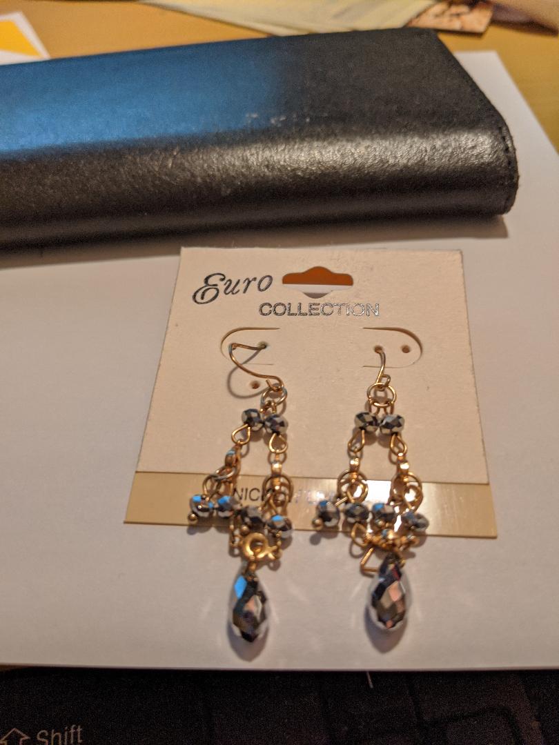 Euro Collection Long Wire Earrings-NEW